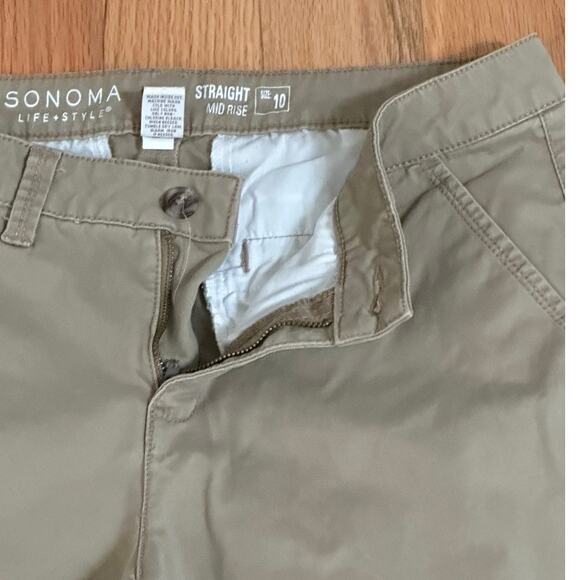 Sonoma Life Style pants,  Size 10, 30" inseam,  Straight Leg Mid Rise - Picture 4 of 7
